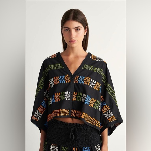 Pearl and Caviar Black Embroidered Shirt - Picture 11 of 12